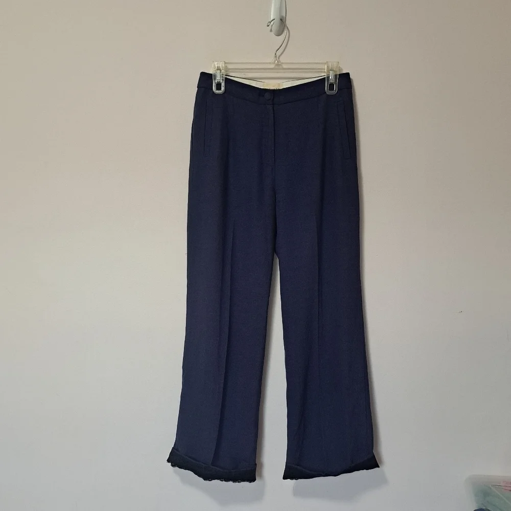 Sezane Linen Blend Trouser Blue 6